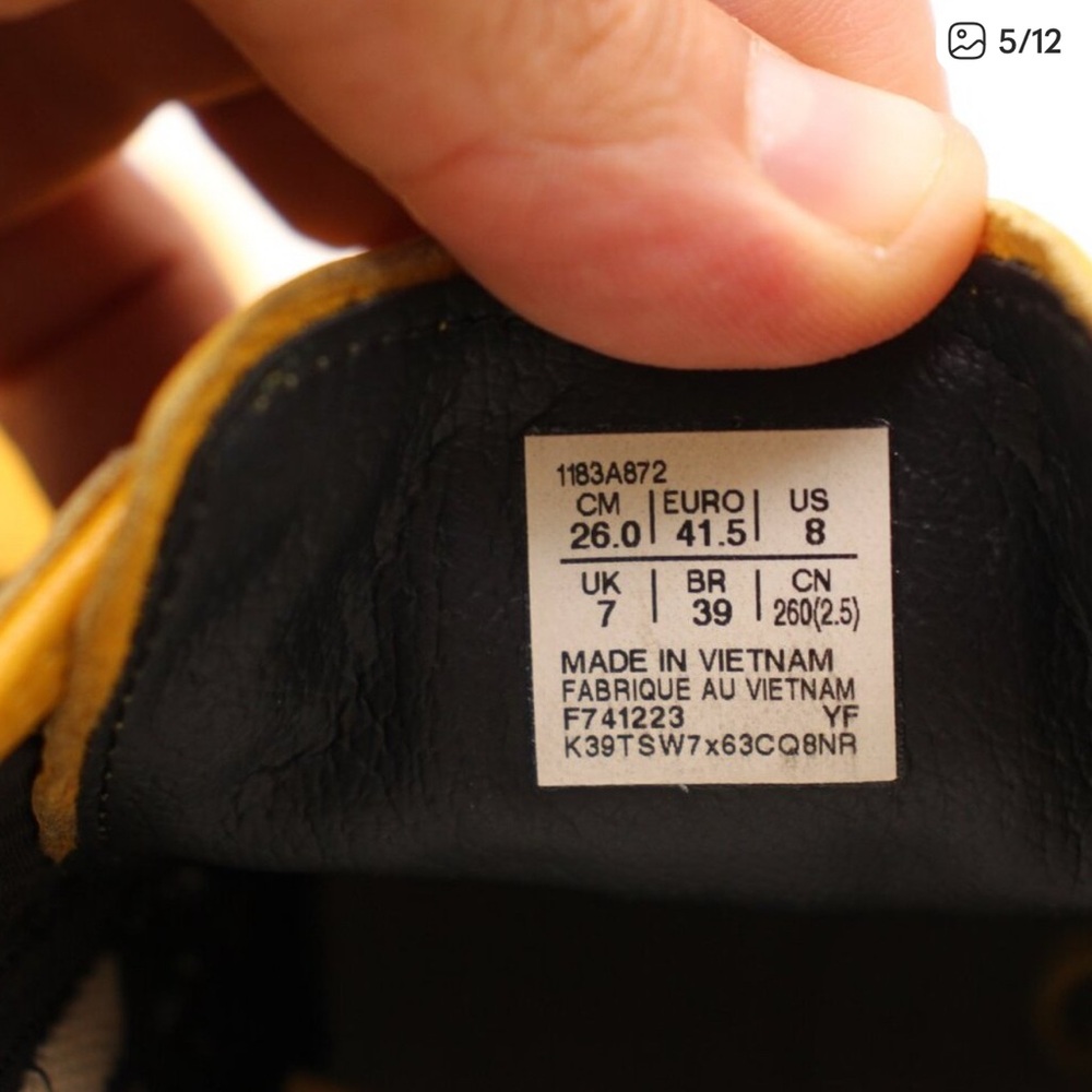Onitsuka Tiger by Asics Men's Yellow and Black Sneakers - Picture 7 of 7